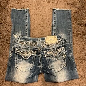W24/L24 miss me ripped skinny jeans
